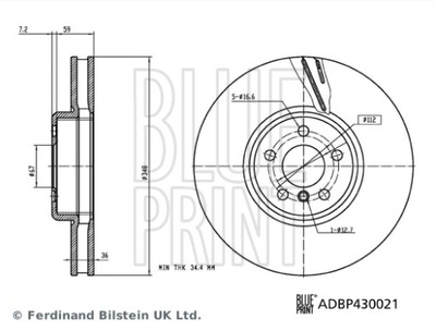 DISCO DE FRENADO ADBP430021  