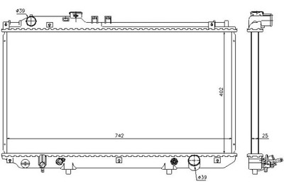 Nissens радіатор двигуна lexus gs sc 4.3 11.00-07 фото №1