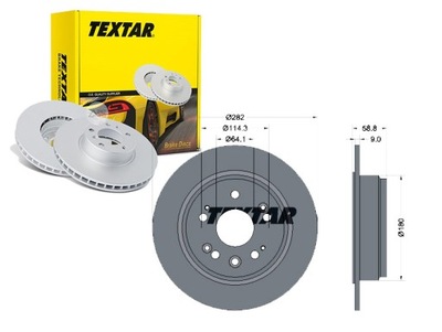 DISQUES DE FREIN 2 PIÈCES HONDA ARRIÈRE CR-V 02- TEXTAR - milautoparts-fr.ukrlive.com