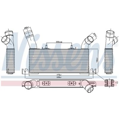 G0WC7U NISSENS RADUADOR AIRE DE ADMISIÓN CONVIENE DO: MITSUBISHI PAJERO  