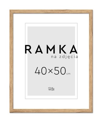 Brązowa Ramka na zdjęcia 40x50 cm Rama 50x40 cm