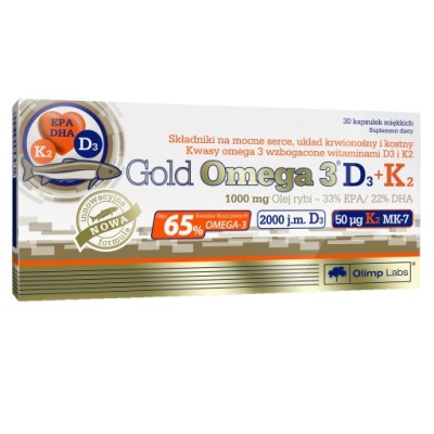 Olimp Gold Omega 3 D3+K2 x 30 kapsułki
