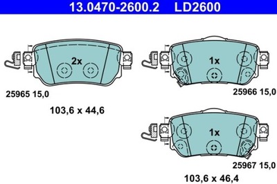 КОЛОДКИ ТОРМОЗНЫЕ RENAULT ЗАД KOLEOS/KADJAR 1,2-1,6/1,5-1,7 DCI 15- CERAMIC