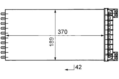 MAHLE CALENTADOR 189X370X42MM DAF 65 CF 75 CF 85 CF CF CF 65 CF 75  