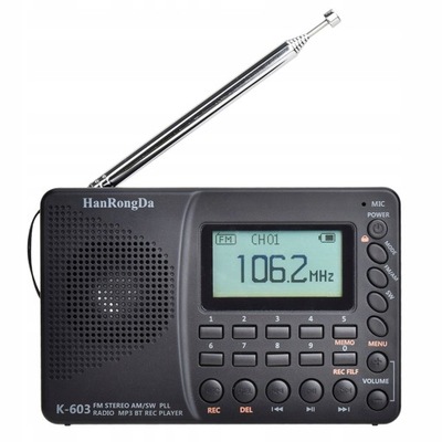 RADIO KIESZONKOWE HRD-603 AM/FM/SW/BT/TF