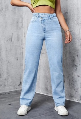 SHEIN SPODNIE JEANSOWE DAMSKIE PROSTE BASIC 32 M4F