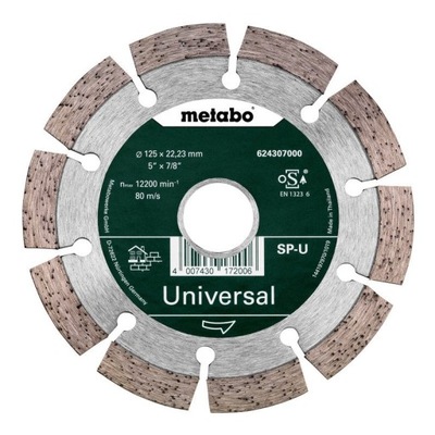 TARCZA DIAMENTOWA 125x22,23mm METABO 624307000