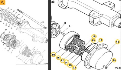 REDUKTORIUS STEBULE KOLA, SATELITY, PADĖČIŲ JCB 3CX 4CX 