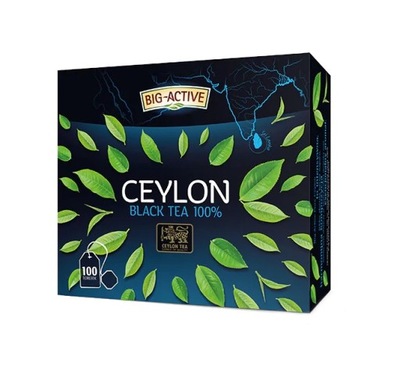 Big Active Herbata Czarna 100 torebek Pure Ceylon