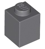 LEGO KLOCEK 3005 BRICK 1x1 C. SZARY DBG NOWY