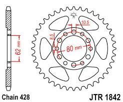 ЗУБЧАТКА ЗАДНЯЯ JT 55-ZĘBÓW YAMAHA TW 125 1999-2004