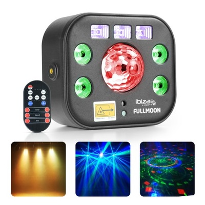 Reflektor dyskotekowy LED laser RG UV strobo