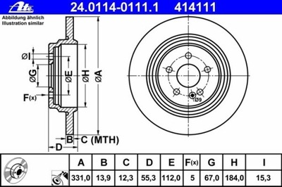 DISKU HAMULC. MERCEDES W163 ML-KLASA 00-05 GAL. 