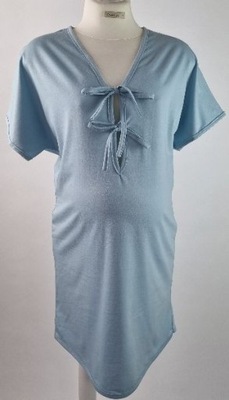 Koszulka do porodu karmienia ciążowa niebieska XL