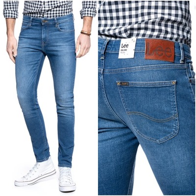 Męskie spodnie jeansowe rurki Lee MALONE W31 L30