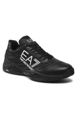EA7 Czarne sneakersy męskie z białym logo 41 1/3