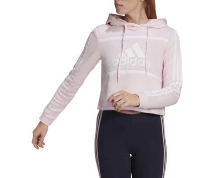 Damska Bluza z kapturem Adidas GU0412 różowa r. M