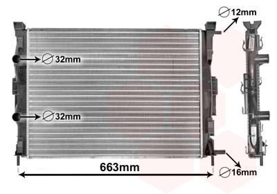 VAN WEZEL 43002307 РАДИАТОР, СИСТЕМА ОХЛАЖДЕНИЯ SIL