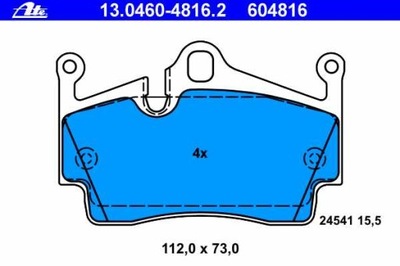 КОЛОДКИ ГАЛЬМІВНИЙ PORSCHE BOXSTER (987) 05- ЗАД