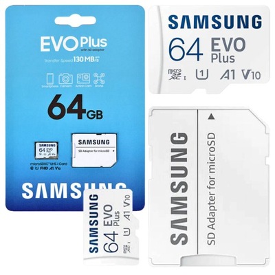 Karta microSD SDXC EVO Plus 64GB 130MBS +ADAPTER