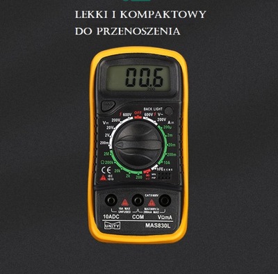 Cyfrowy Multimetr Miernik Lcd Mas830l