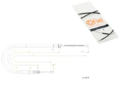 Трос тормоза ручного renault cofle фото №1