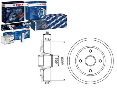 BŪGNINIAI STABDŽIAI HAM. OPEL T. AGILA 1.0- 1.2 16V- 1.3 CDTI 00- 07 