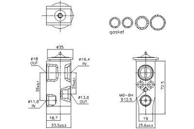 NISSENS VÁLVULA DE EXPANSIÓN KLIM NISSENS 999373 AUDI A3 TT 14-  