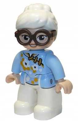 LS NOWE LEGO DUPLO FIGURKA PANI MAMA BABCIA OKULARY