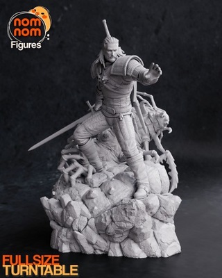 Figurka Geralt Wiedźmin Miniatura NomNom Figures Druk 3D Figurkowo
