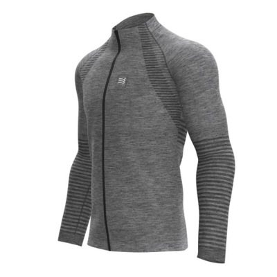 COMPRESSPORT rozpinana bluza SEAMLESS szara S