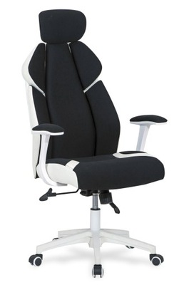 Krzesło biurowe obrotowe CHRONO biało-czarny