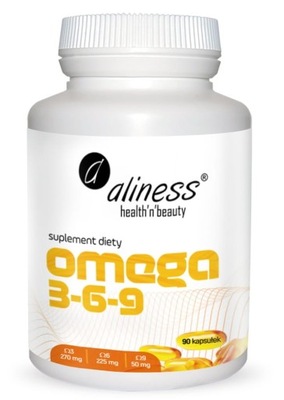OMEGA 3-6-9 Aliness Omega 369 270/225/50 mg DHA EPA NATURALNE Kwasy Omega 3