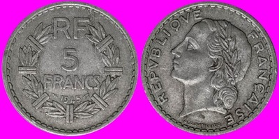 Francja 5 franków Rok 1945 / 424