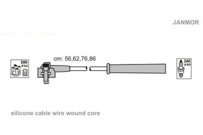 JANMOR ПРОВОДИ ЗАПАЛЕННЯ КОМПЛЕКТ. FORD