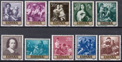 HISZPANIA - 1960 - Mi 1167-76 - MALARSTWO xx
