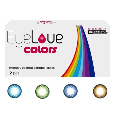 Soczewki kolorowe EyeLove Colors 2 szt - korekcja
