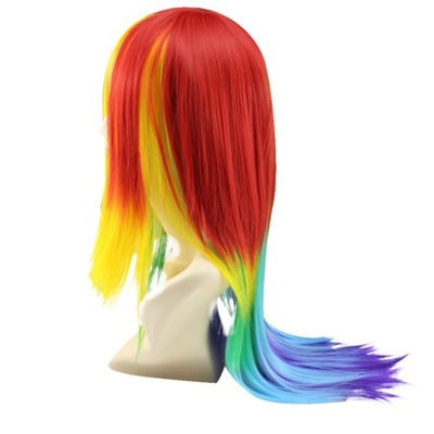 Rainbow włosy peruka Włosy syntetyczne peruka