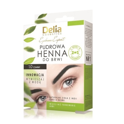 Delia Eyebrow Expert henna do brwi 1.0 Czerń 4g