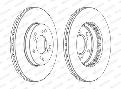 KPL. DISC BRAKE FRONT L/P (ZE SRUBAMI) ACURA TL, HONDA CR-V I, FERO  