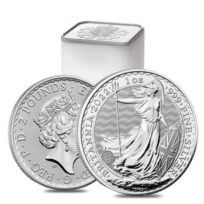 1 oz 2022 Britannia srebrna moneta tuba 25 szt