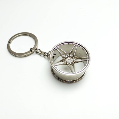 Brelok do kluczy felga 2PC srebrny chrom