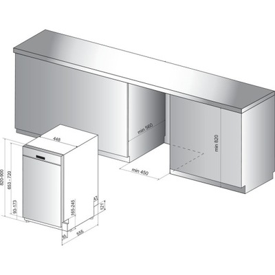 Zmywarka do zabudowy Whirlpool WSBC 3M17 X (Panel otwarty) Nowa