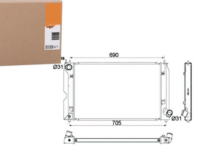 NRF53765 NRF РАДИАТОР TOYOTA COROLLA 1,4D4-D 04-07