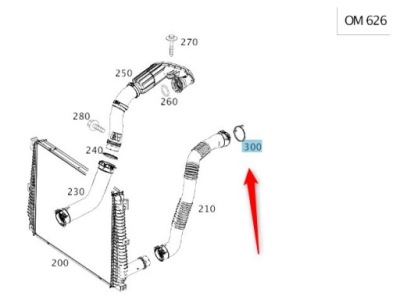 Ущільнювальне кільце трубка наддуву mercedes a6261410051 фото №1