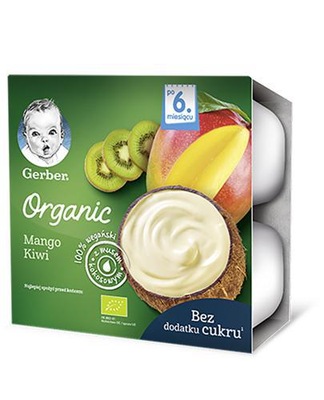 Gerber Organic Deserek 100% wegański z musem kokosowym mango 360 g