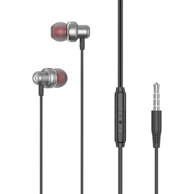 Słuchawki przewodowe dokanałowe szare XO EP38 jack 3,5mm