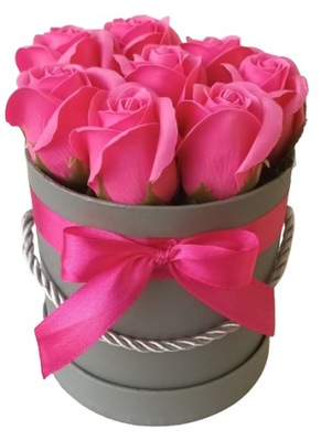 Flower Box kwiaty mydlane róże na prezent Walentynki Dzień Kobiet