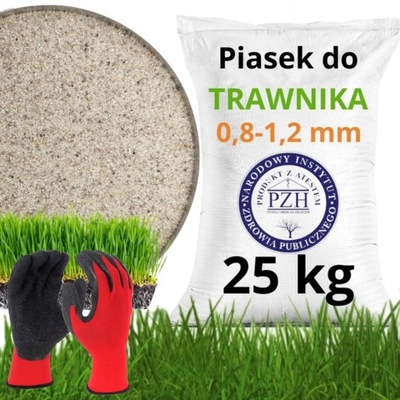Piaskowanie Trawnika Trawy Piasek Gruby Gleba Piasek 0,8-1,2 mm 25 KG