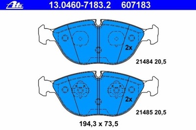 КОЛОДКИ ТОРМОЗНОЙ BMW 7 E38 750I 93-01